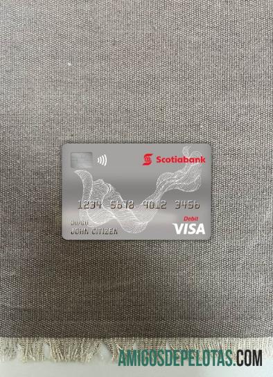 Cartão de débito Canadá Scotiabank Visa Photolook Front exemplo real